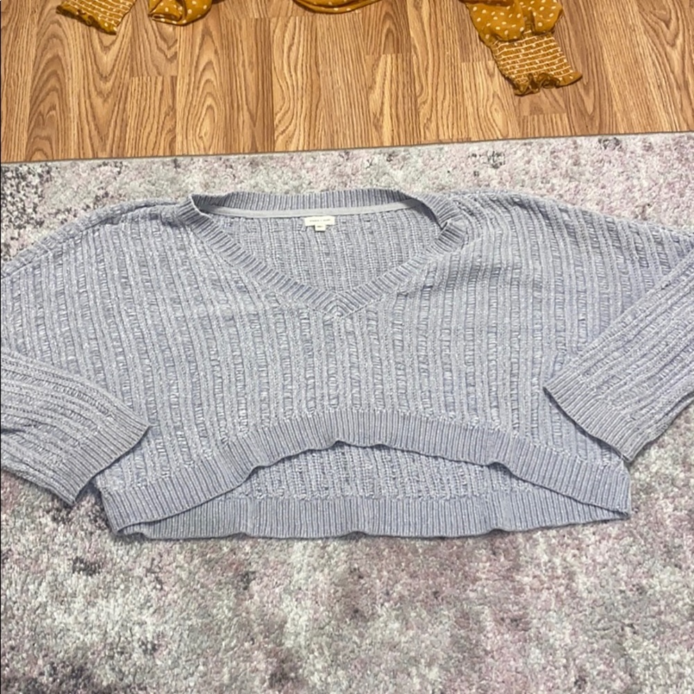 Gray Cropped Silence+ Noise sweater